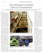 Zeitungsartikel „Thüringer Allgemeine“ - Unbekannte Helden der Krämerbrücke